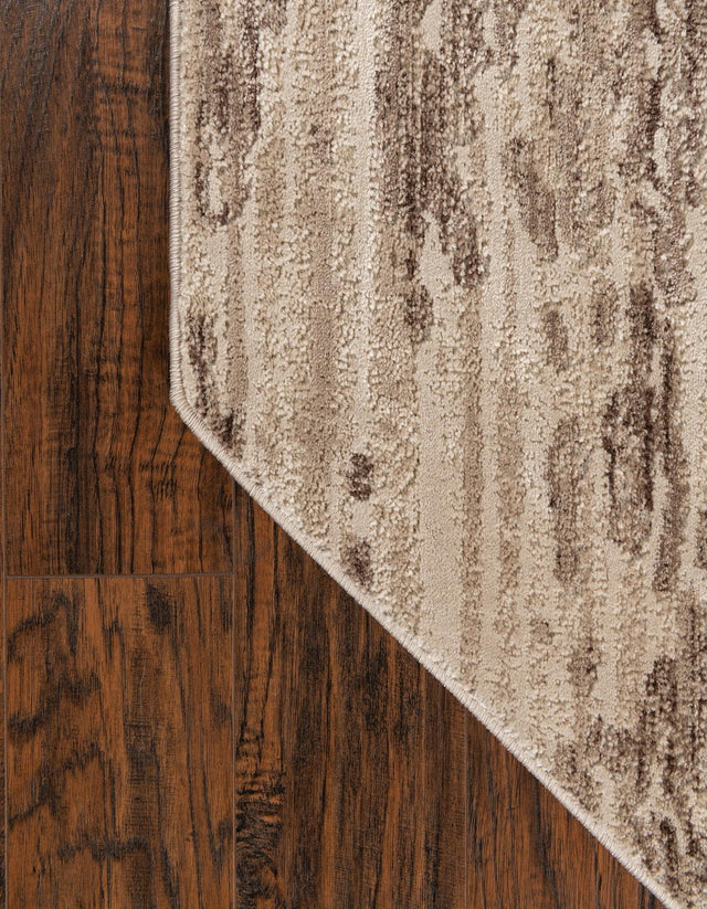 Brown 7' x 7' Oasis Octagon Area Rug 65% Polypropylene & 35% Polyester Contemporary Carpet for Living Rooms, Bedroom, Kitchen, Dining, Office for Sale at Rug Engine