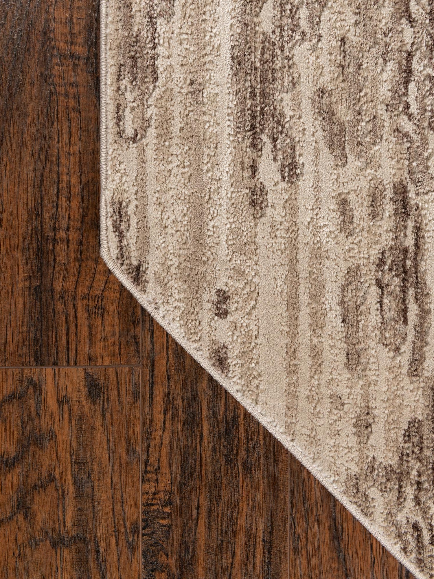 Brown 6' x 6' Oasis Octagon Area Rug 65% Polypropylene & 35% Polyester Contemporary Carpet for Living Rooms, Bedroom, Kitchen, Dining, Office for Sale at Rug Engine