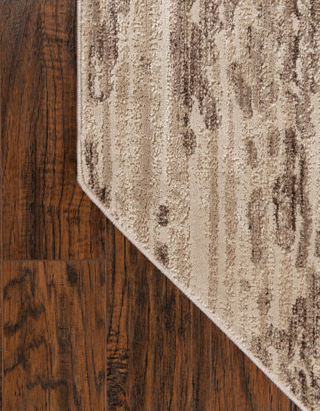Brown 6' x 6' Oasis Octagon Area Rug 65% Polypropylene & 35% Polyester Contemporary Carpet for Living Rooms, Bedroom, Kitchen, Dining, Office for Sale at Rug Engine