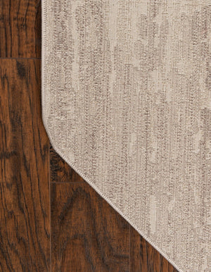 Brown 7' x 7' Oasis Octagon Area Rug 65% Polypropylene & 35% Polyester Contemporary Carpet for Living Rooms, Bedroom, Kitchen, Dining, Office for Sale at Rug Engine