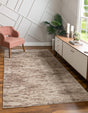 Brown 4' x 6' Oasis Rectangle Area Rug 65% Polypropylene & 35% Polyester Contemporary Carpet for Living Rooms, Bedroom, Kitchen, Dining, Office for Sale at Rug Engine