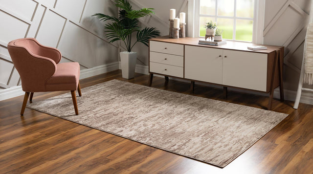 Brown 7' x 10' Oasis Rectangle Area Rug 65% Polypropylene & 35% Polyester Contemporary Carpet for Living Rooms, Bedroom, Kitchen, Dining, Office for Sale at Rug Engine