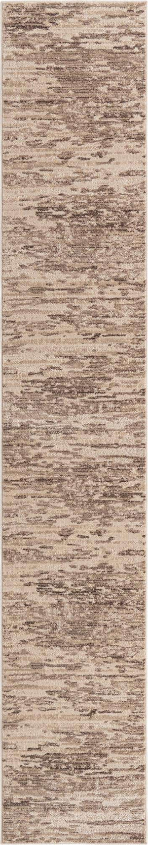 Brown 2' x 12' Oasis Runner Area Rug 65% Polypropylene & 35% Polyester Contemporary Carpet for Living Rooms, Bedroom, Kitchen, Dining, Office for Sale at Rug Engine