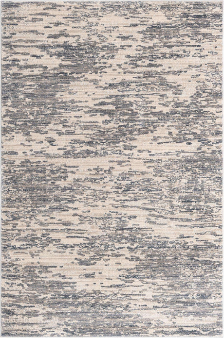 Gray 6' x 9' Oasis Rectangle Area Rug 65% Polypropylene & 35% Polyester Contemporary Carpet for Living Rooms, Bedroom, Kitchen, Dining, Office for Sale at Rug Engine
