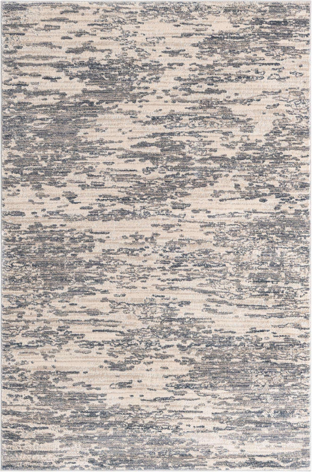 Gray 6' x 9' Oasis Rectangle Area Rug 65% Polypropylene & 35% Polyester Contemporary Carpet for Living Rooms, Bedroom, Kitchen, Dining, Office for Sale at Rug Engine