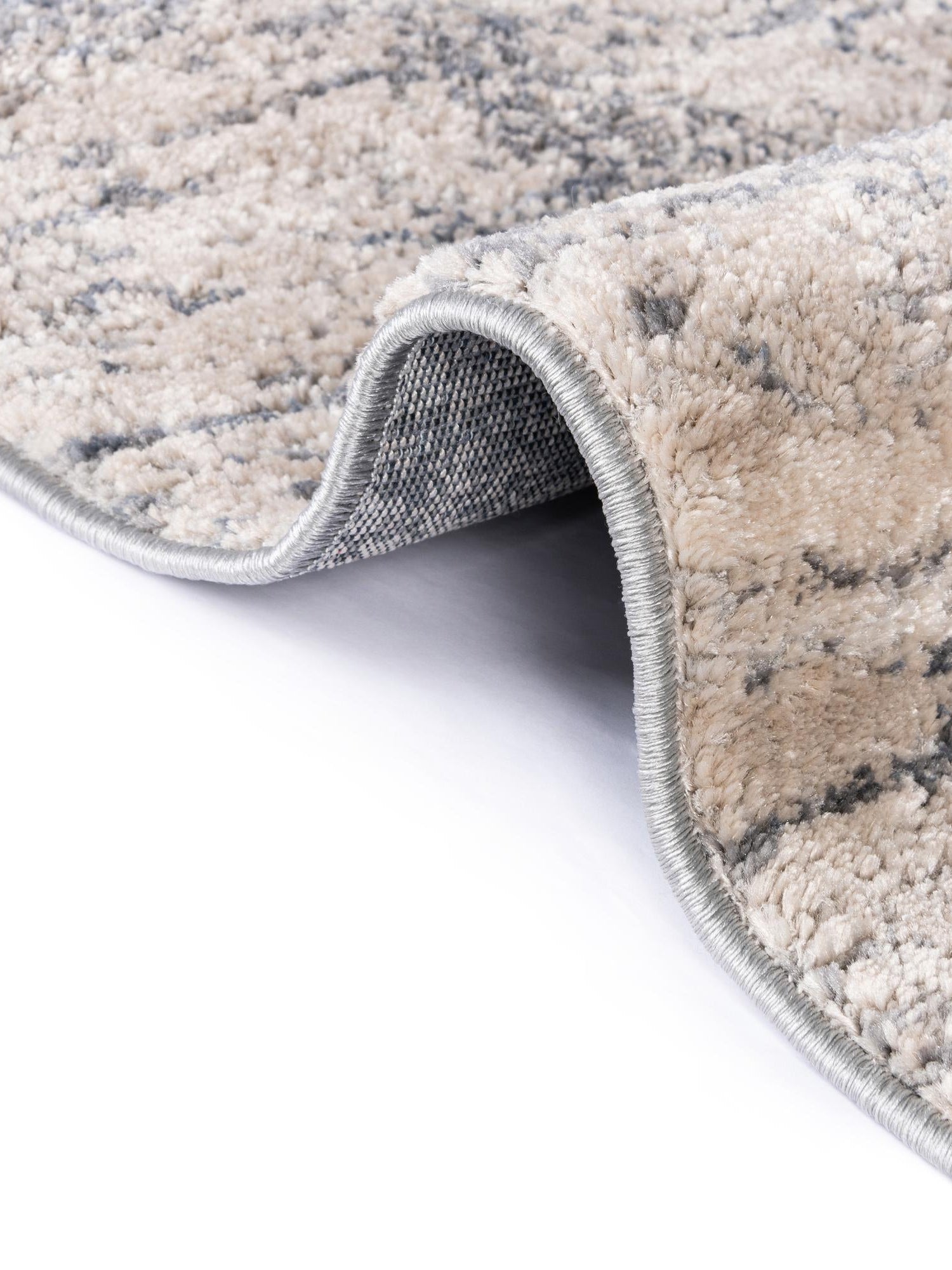 Gray 6' x 6' Oasis Octagon Area Rug 65% Polypropylene & 35% Polyester Contemporary Carpet for Living Rooms, Bedroom, Kitchen, Dining, Office for Sale at Rug Engine