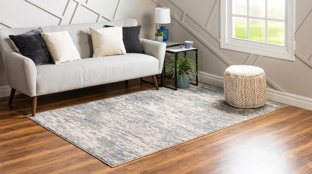 Gray 8' x 10' Oasis Rectangle Area Rug 65% Polypropylene & 35% Polyester Contemporary Carpet for Living Rooms, Bedroom, Kitchen, Dining, Office for Sale at Rug Engine