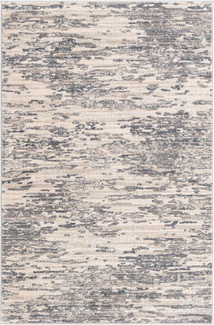Gray 4' x 6' Oasis Rectangle Area Rug 65% Polypropylene & 35% Polyester Contemporary Carpet for Living Rooms, Bedroom, Kitchen, Dining, Office for Sale at Rug Engine