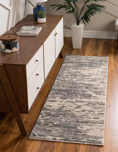 Gray 2' x 6' Oasis Runner Area Rug 65% Polypropylene & 35% Polyester Contemporary Carpet for Living Rooms, Bedroom, Kitchen, Dining, Office for Sale at Rug Engine
