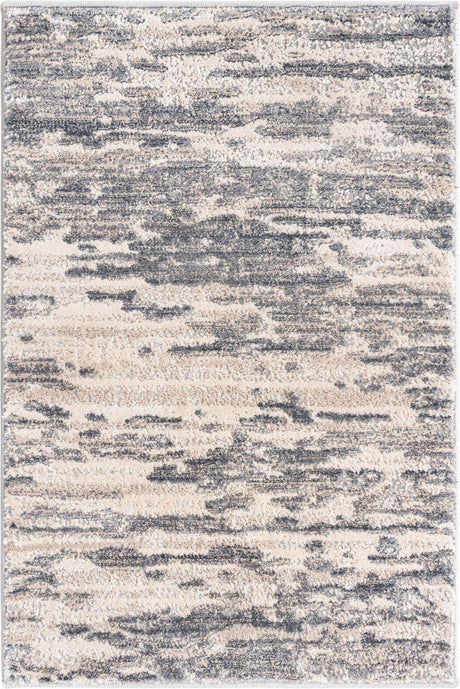 Gray 2' x 3' Oasis Rectangle Area Rug 65% Polypropylene & 35% Polyester Contemporary Carpet for Living Rooms, Bedroom, Kitchen, Dining, Office for Sale at Rug Engine