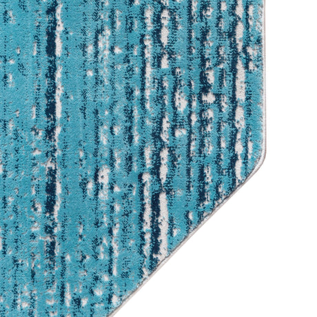 Blue 7' x 7' Oasis Octagon Area Rug 65% Polypropylene & 35% Polyester Contemporary Carpet for Living Rooms, Bedroom, Kitchen, Dining, Office for Sale at Rug Engine