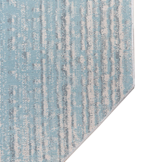 Blue 7' x 7' Oasis Octagon Area Rug 65% Polypropylene & 35% Polyester Contemporary Carpet for Living Rooms, Bedroom, Kitchen, Dining, Office for Sale at Rug Engine