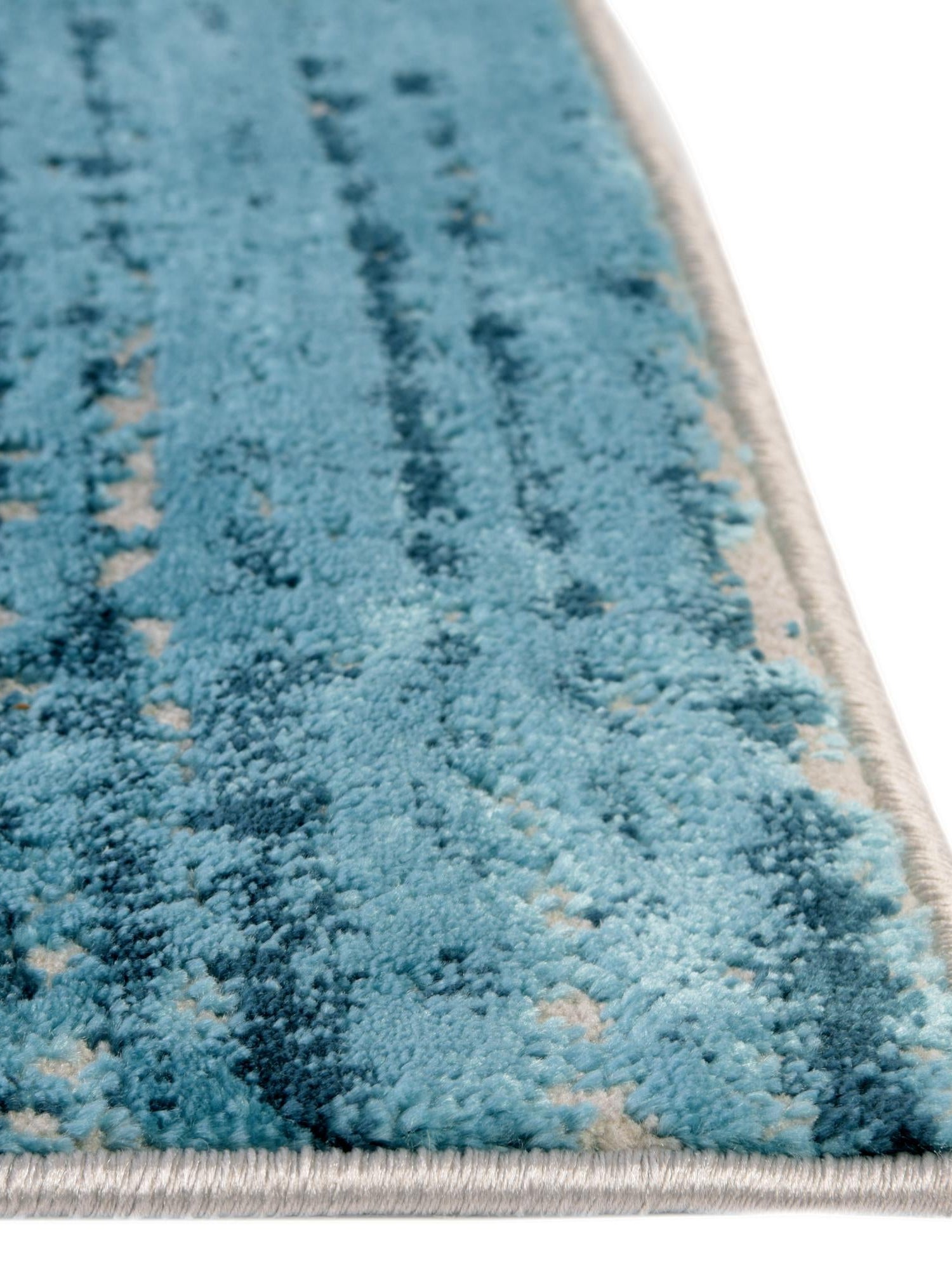 Blue 8' x 10' Oasis Rectangle Area Rug 65% Polypropylene & 35% Polyester Contemporary Carpet for Living Rooms, Bedroom, Kitchen, Dining, Office for Sale at Rug Engine