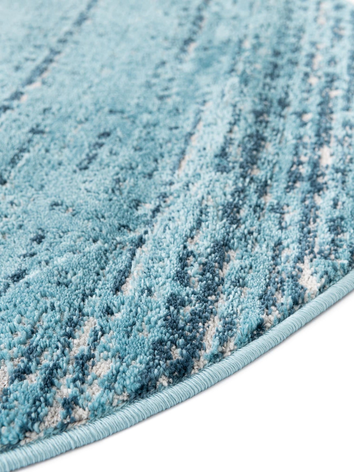 Blue 8' x 10' Oasis Oval Area Rug 65% Polypropylene & 35% Polyester Contemporary Carpet for Living Rooms, Bedroom, Kitchen, Dining, Office for Sale at Rug Engine
