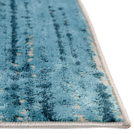 Blue 2' x 12' Oasis Runner Area Rug 65% Polypropylene & 35% Polyester Contemporary Carpet for Living Rooms, Bedroom, Kitchen, Dining, Office for Sale at Rug Engine