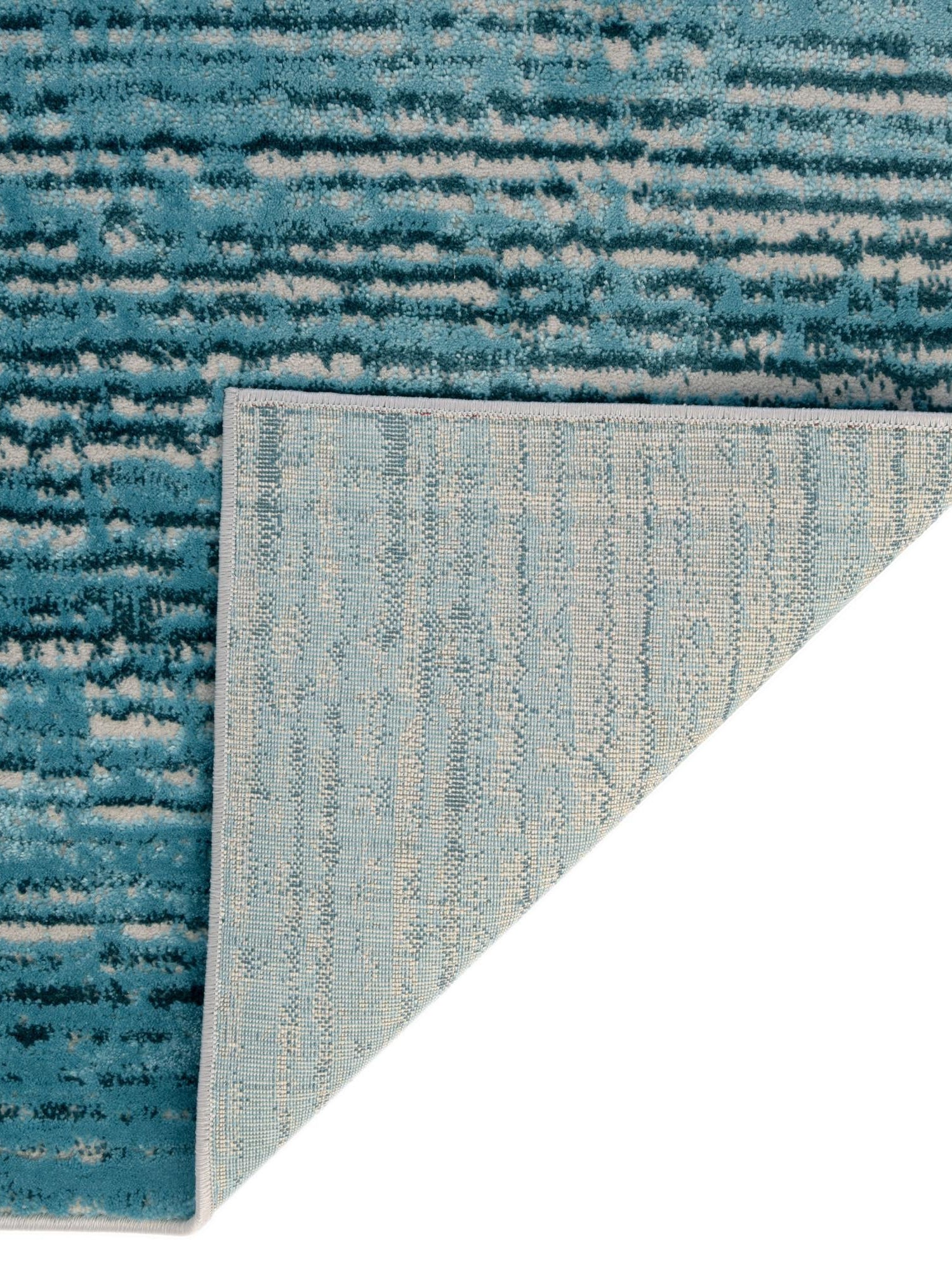 Blue 2' x 6' Oasis Runner Area Rug 65% Polypropylene & 35% Polyester Contemporary Carpet for Living Rooms, Bedroom, Kitchen, Dining, Office for Sale at Rug Engine