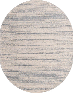 Cream 8' x 10' Oasis Oval Area Rug 65% Polypropylene & 35% Polyester Contemporary Carpet for Living Rooms, Bedroom, Kitchen, Dining, Office for Sale at Rug Engine