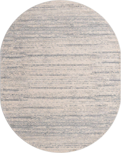 Cream 8' x 10' Oasis Oval Area Rug 65% Polypropylene & 35% Polyester Contemporary Carpet for Living Rooms, Bedroom, Kitchen, Dining, Office for Sale at Rug Engine