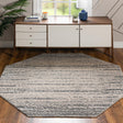 Cream 6' x 6' Oasis Octagon Area Rug 65% Polypropylene & 35% Polyester Contemporary Carpet for Living Rooms, Bedroom, Kitchen, Dining, Office for Sale at Rug Engine