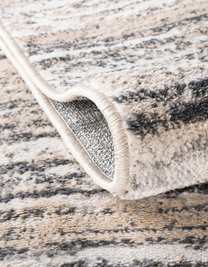 Cream 6' x 6' Oasis Octagon Area Rug 65% Polypropylene & 35% Polyester Contemporary Carpet for Living Rooms, Bedroom, Kitchen, Dining, Office for Sale at Rug Engine