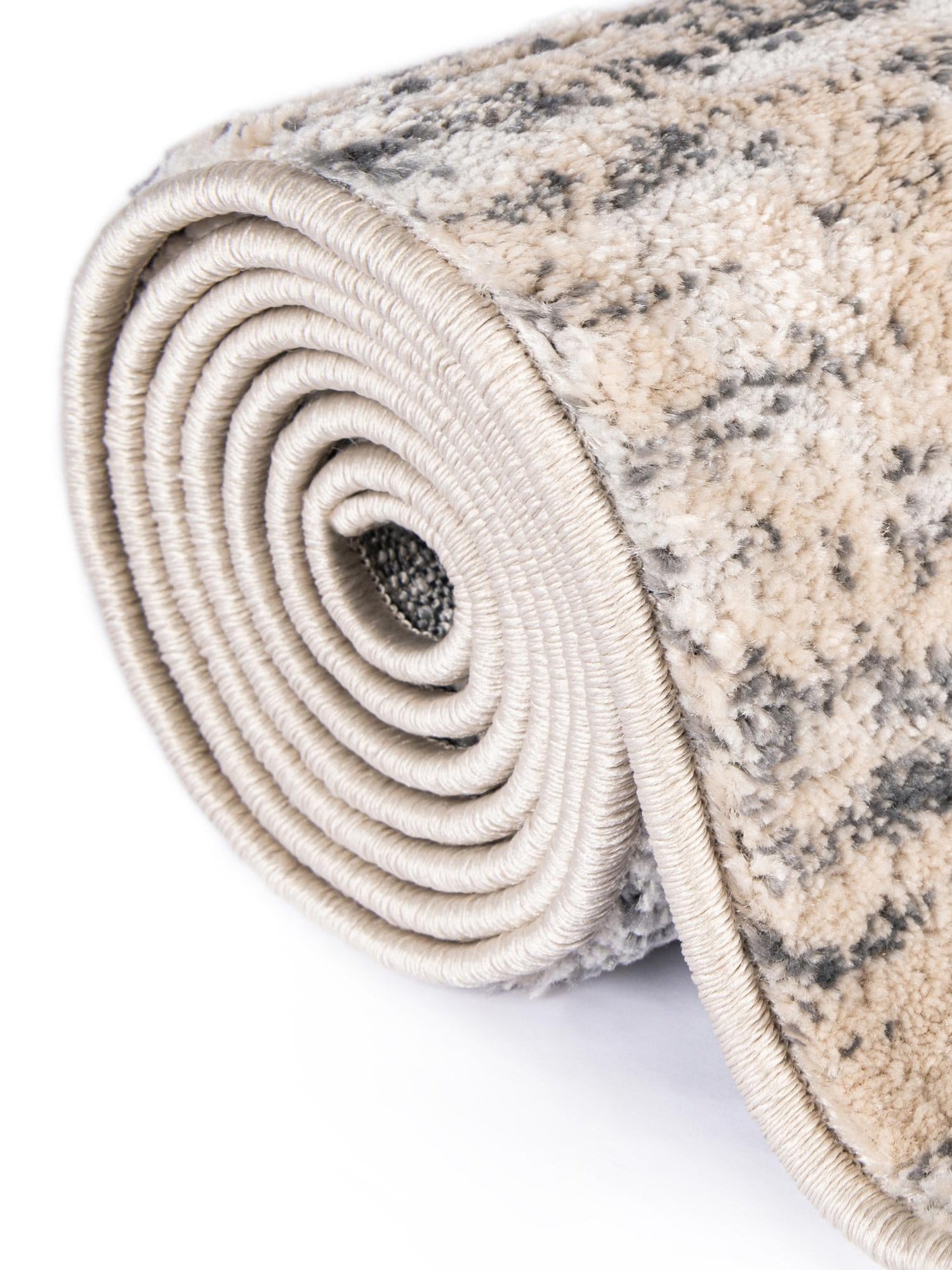 Cream 6' x 6' Oasis Octagon Area Rug 65% Polypropylene & 35% Polyester Contemporary Carpet for Living Rooms, Bedroom, Kitchen, Dining, Office for Sale at Rug Engine