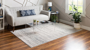 Cream 7' x 10' Oasis Rectangle Area Rug 65% Polypropylene & 35% Polyester Contemporary Carpet for Living Rooms, Bedroom, Kitchen, Dining, Office for Sale at Rug Engine