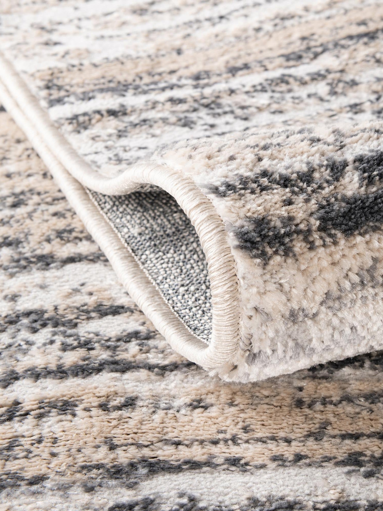 Cream 10' x 14' Oasis Rectangle Area Rug 65% Polypropylene & 35% Polyester Contemporary Carpet for Living Rooms, Bedroom, Kitchen, Dining, Office for Sale at Rug Engine