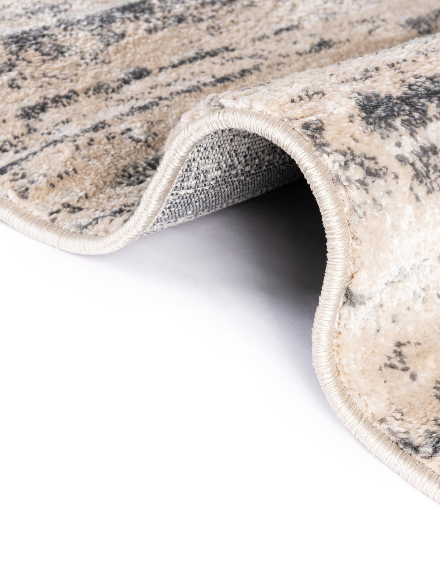 Cream 2' x 3' Oasis Rectangle Area Rug 65% Polypropylene & 35% Polyester Contemporary Carpet for Living Rooms, Bedroom, Kitchen, Dining, Office for Sale at Rug Engine