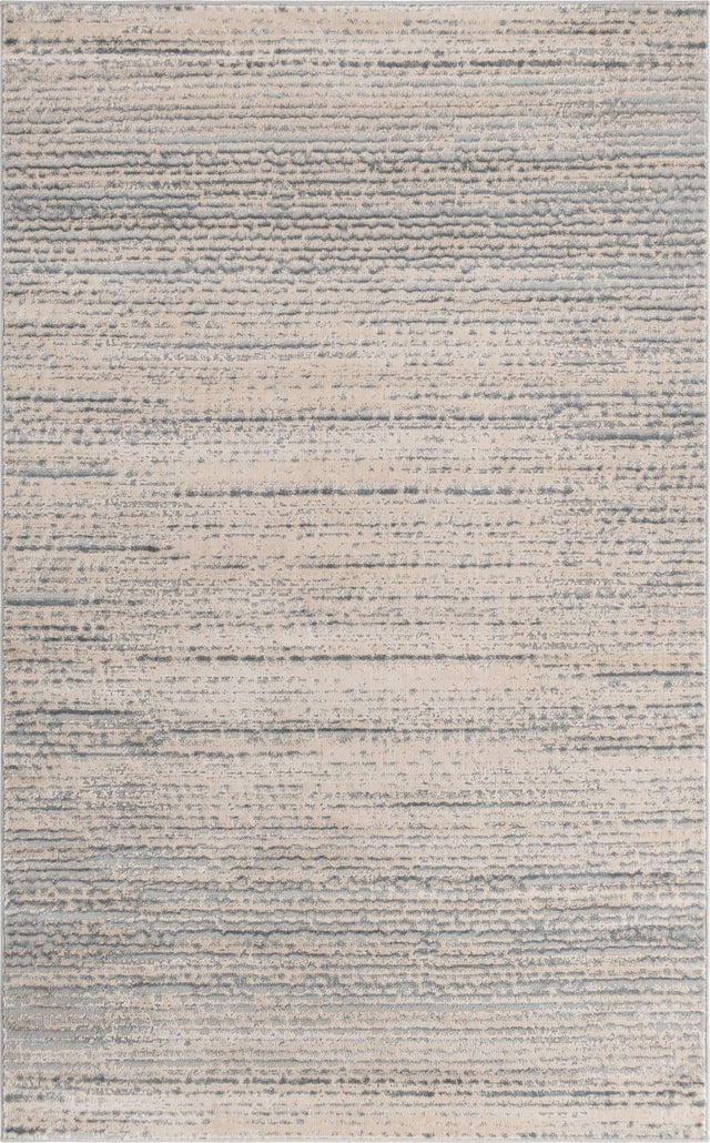 Cream 5' x 8' Oasis Rectangle Area Rug 65% Polypropylene & 35% Polyester Contemporary Carpet for Living Rooms, Bedroom, Kitchen, Dining, Office for Sale at Rug Engine