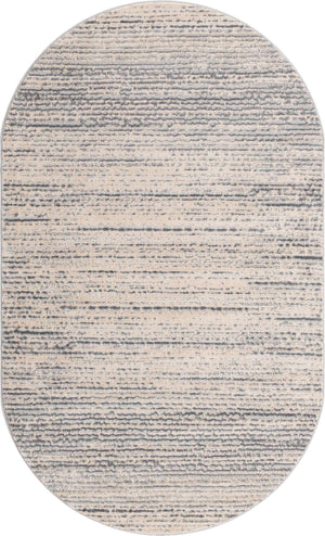 Cream 5' x 8' Oasis Oval Area Rug 65% Polypropylene & 35% Polyester Contemporary Carpet for Living Rooms, Bedroom, Kitchen, Dining, Office for Sale at Rug Engine