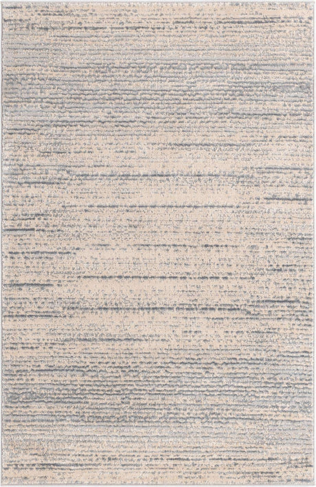Cream 4' x 6' Oasis Rectangle Area Rug 65% Polypropylene & 35% Polyester Contemporary Carpet for Living Rooms, Bedroom, Kitchen, Dining, Office for Sale at Rug Engine