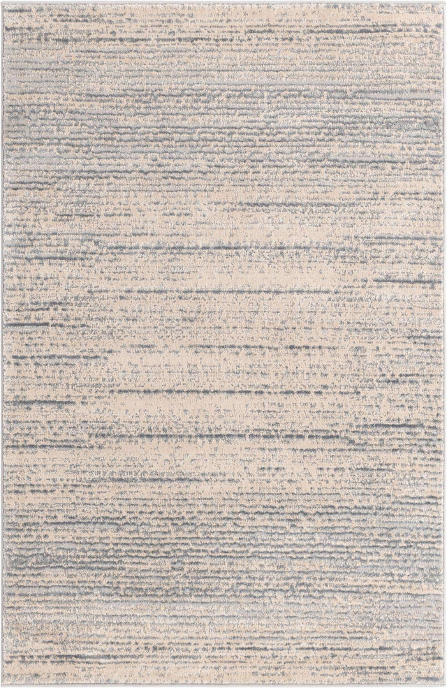 Cream 4' x 6' Oasis Rectangle Area Rug 65% Polypropylene & 35% Polyester Contemporary Carpet for Living Rooms, Bedroom, Kitchen, Dining, Office for Sale at Rug Engine