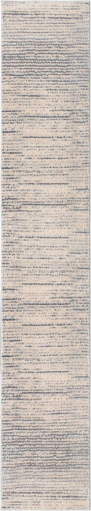 Cream 2' x 12' Oasis Runner Area Rug 65% Polypropylene & 35% Polyester Contemporary Carpet for Living Rooms, Bedroom, Kitchen, Dining, Office for Sale at Rug Engine