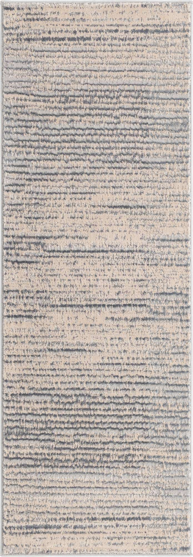 Cream 2' x 6' Oasis Runner Area Rug 65% Polypropylene & 35% Polyester Contemporary Carpet for Living Rooms, Bedroom, Kitchen, Dining, Office for Sale at Rug Engine
