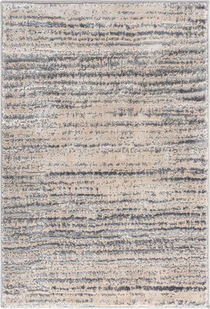 Cream 2' x 3' Oasis Rectangle Area Rug 65% Polypropylene & 35% Polyester Contemporary Carpet for Living Rooms, Bedroom, Kitchen, Dining, Office for Sale at Rug Engine