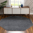 Gray 6' x 6' Oasis Octagon Area Rug 65% Polypropylene & 35% Polyester Contemporary Carpet for Living Rooms, Bedroom, Kitchen, Dining, Office for Sale at Rug Engine