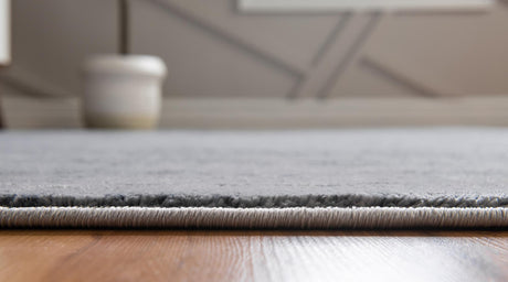 Gray 7' x 7' Oasis Octagon Area Rug 65% Polypropylene & 35% Polyester Contemporary Carpet for Living Rooms, Bedroom, Kitchen, Dining, Office for Sale at Rug Engine
