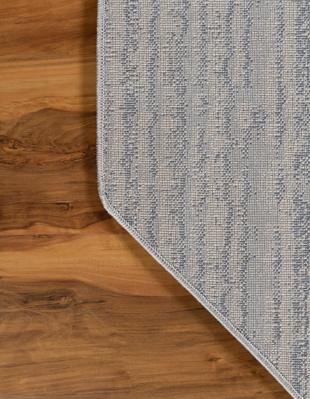 Gray 6' x 6' Oasis Octagon Area Rug 65% Polypropylene & 35% Polyester Contemporary Carpet for Living Rooms, Bedroom, Kitchen, Dining, Office for Sale at Rug Engine