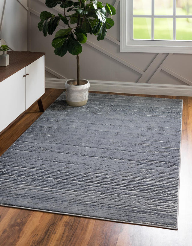 Gray 7' x 10' Oasis Rectangle Area Rug 65% Polypropylene & 35% Polyester Contemporary Carpet for Living Rooms, Bedroom, Kitchen, Dining, Office for Sale at Rug Engine