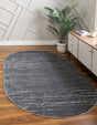 Gray 8' x 10' Oasis Oval Area Rug 65% Polypropylene & 35% Polyester Contemporary Carpet for Living Rooms, Bedroom, Kitchen, Dining, Office for Sale at Rug Engine
