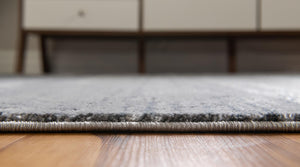 Gray 5' x 8' Oasis Oval Area Rug 65% Polypropylene & 35% Polyester Contemporary Carpet for Living Rooms, Bedroom, Kitchen, Dining, Office for Sale at Rug Engine