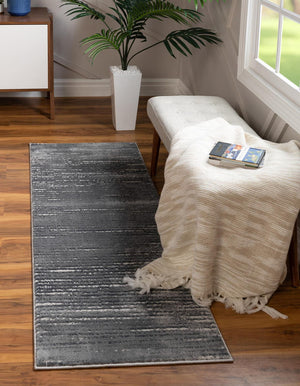 Gray 2' x 12' Oasis Runner Area Rug 65% Polypropylene & 35% Polyester Contemporary Carpet for Living Rooms, Bedroom, Kitchen, Dining, Office for Sale at Rug Engine