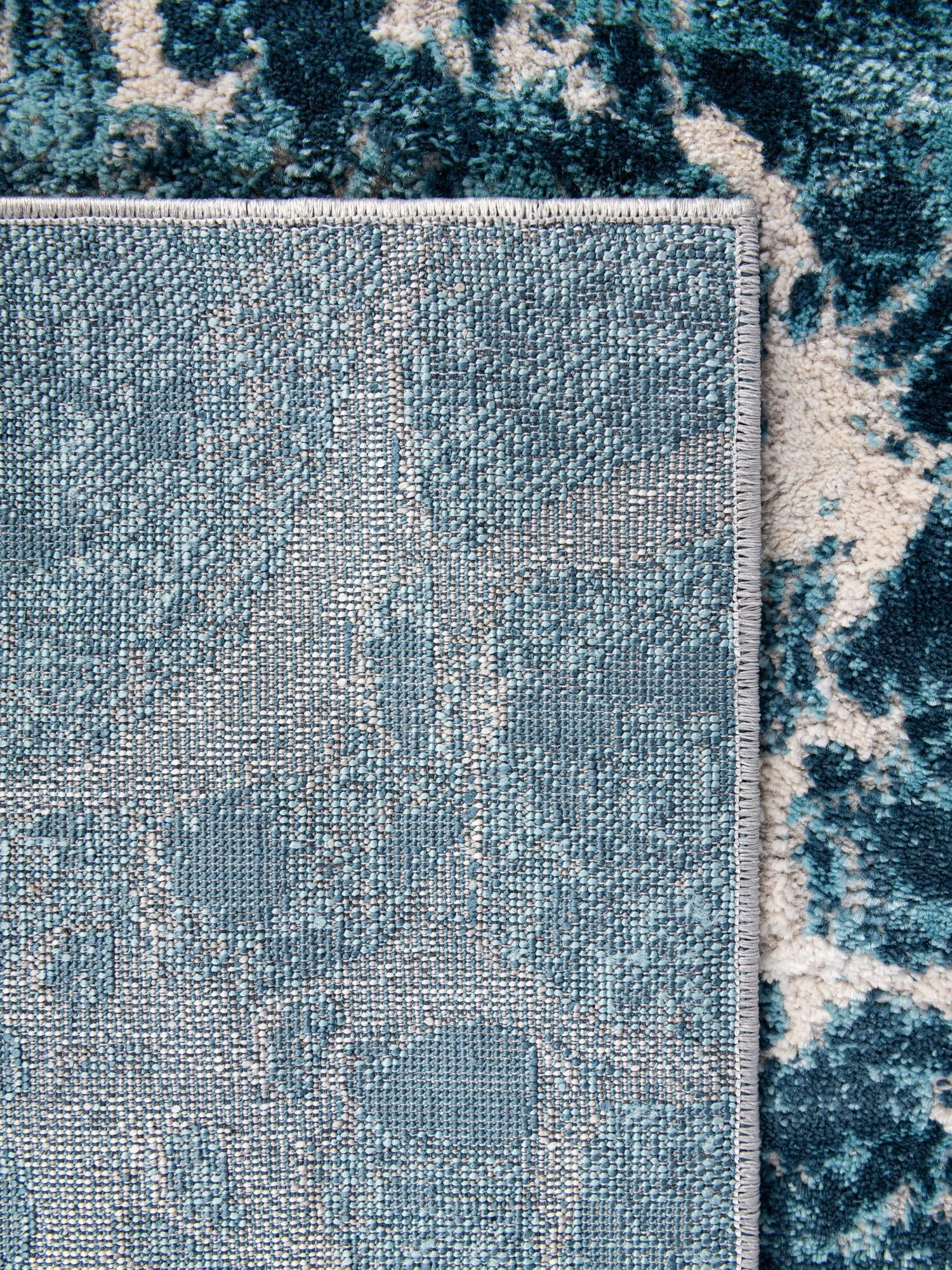 Blue 2' x 3' Oasis Rectangle Area Rug 65% Polypropylene & 35% Polyester Contemporary Carpet for Living Rooms, Bedroom, Kitchen, Dining, Office for Sale at Rug Engine