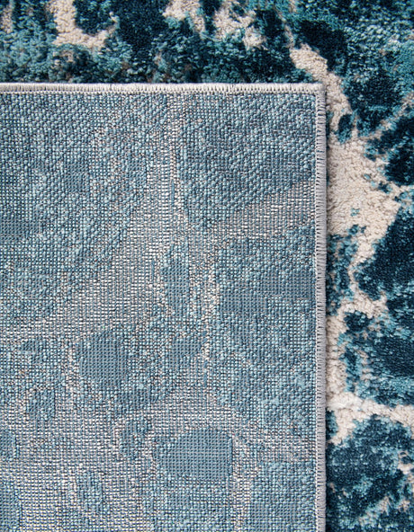 Blue 2' x 3' Oasis Rectangle Area Rug 65% Polypropylene & 35% Polyester Contemporary Carpet for Living Rooms, Bedroom, Kitchen, Dining, Office for Sale at Rug Engine