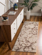 Brown 2' x 6' Oasis Runner Area Rug 65% Polypropylene & 35% Polyester Contemporary Carpet for Living Rooms, Bedroom, Kitchen, Dining, Office for Sale at Rug Engine