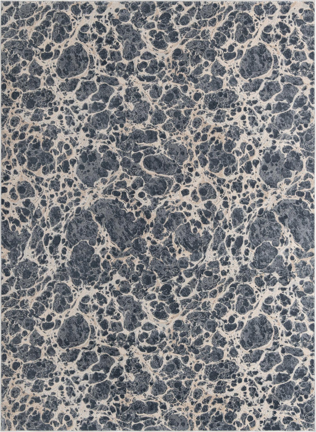 Gray 9' x 12' Oasis Rectangle Area Rug 65% Polypropylene & 35% Polyester Contemporary Carpet for Living Rooms, Bedroom, Kitchen, Dining, Office for Sale at Rug Engine