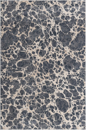 Gray 6' x 9' Oasis Rectangle Area Rug 65% Polypropylene & 35% Polyester Contemporary Carpet for Living Rooms, Bedroom, Kitchen, Dining, Office for Sale at Rug Engine