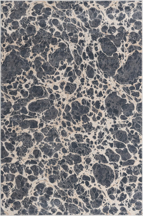 Gray 6' x 9' Oasis Rectangle Area Rug 65% Polypropylene & 35% Polyester Contemporary Carpet for Living Rooms, Bedroom, Kitchen, Dining, Office for Sale at Rug Engine