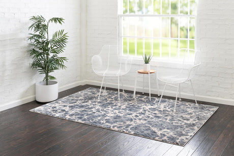 Gray 4' x 6' Oasis Rectangle Area Rug 65% Polypropylene & 35% Polyester Contemporary Carpet for Living Rooms, Bedroom, Kitchen, Dining, Office for Sale at Rug Engine