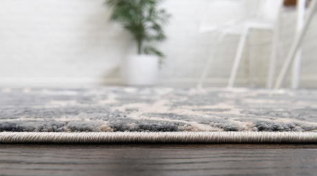 Gray 4' x 6' Oasis Rectangle Area Rug 65% Polypropylene & 35% Polyester Contemporary Carpet for Living Rooms, Bedroom, Kitchen, Dining, Office for Sale at Rug Engine